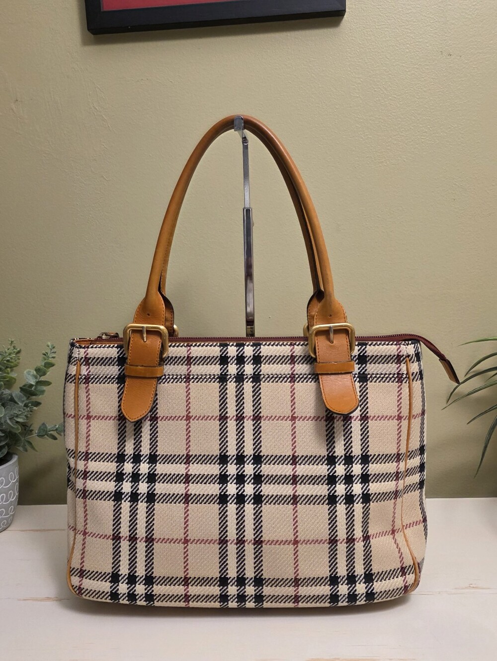 Burberry | Vintage Nova Check Canvas And Leather Tote Bag